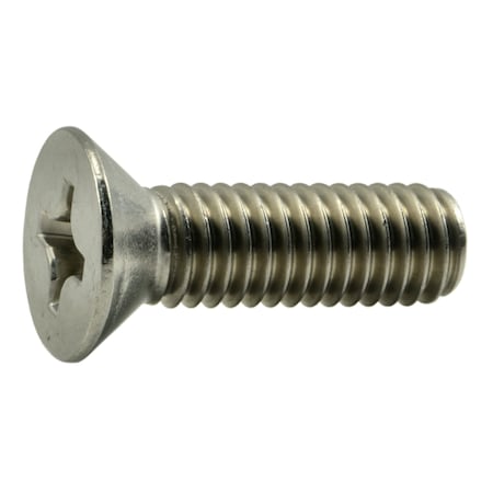 Midwest Fastener 3/18"-16 x 1-1/4 in Phillips Flat Machine Screw, Plain 18-8 Stainless Steel, 8 PK 39663